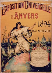 Poster für die Weltausstellung von Antwerpen, Mai-November 1894